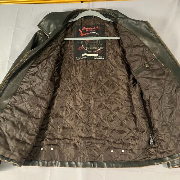 Hawke & Co Outfitter Women’s Faux Leather Jacket Black Size 14/16 XL Moto Biker - Picture 4 of 13